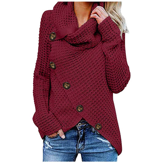 Button Solid Long Sleeve Lightweight Sweaters