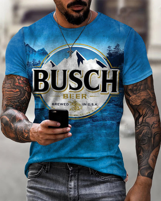 Men's Casual Printed Short Sleeve T-Shirt