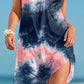 Contrast Tie Dye Print Dress