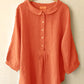 Women Cotton Linen Seven Sleeve Shirt