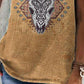 Western Print Sleeveless Top