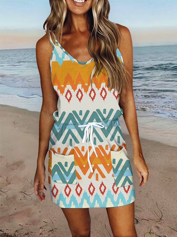 Printed Slip Dress