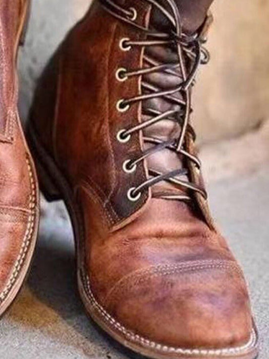 Vintage Lace-Up Ankle Boots