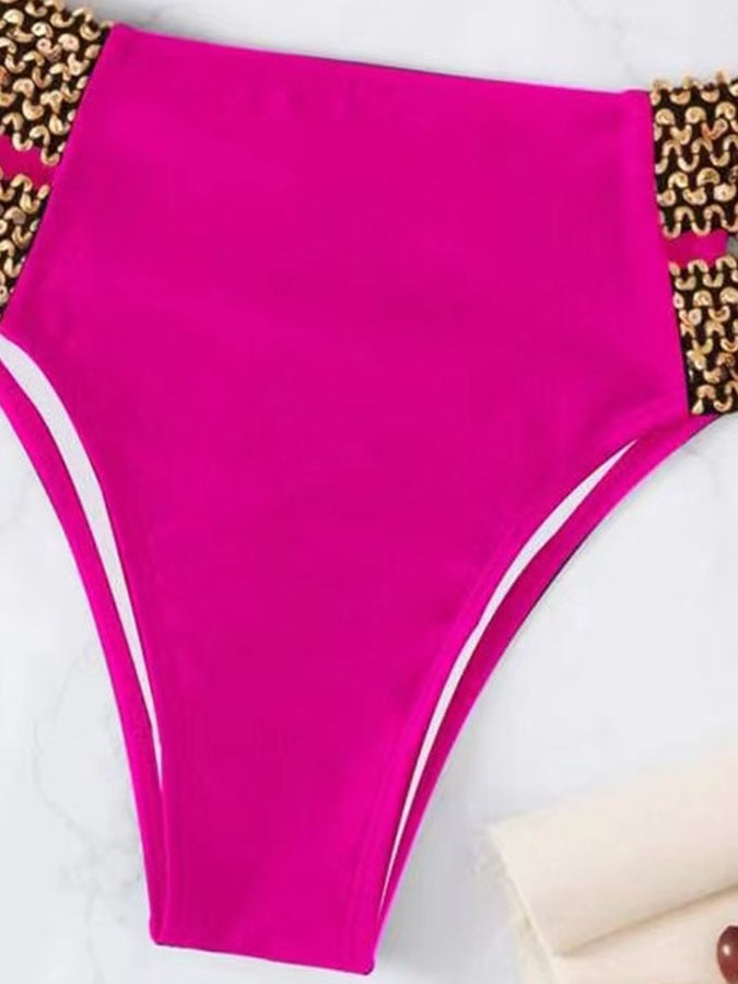 Fashion Sexy Ring Push Up Swimsuit