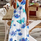 Butterfly Spaghetti Casual Maxi Dress