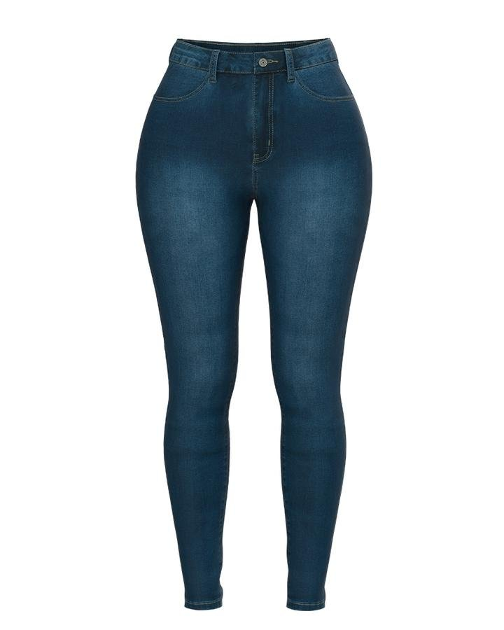 Elastic High Waist Jeans