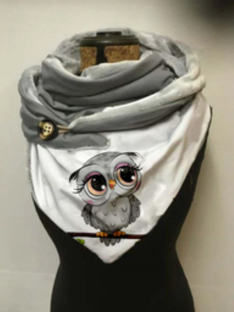 Cute owl casual scarf and shawl