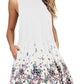 Round Neck Sleeveless Print Dress