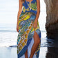 Resort Turtle Print Sling Beach Maxi Dress