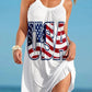 Flag Print Slip Dress