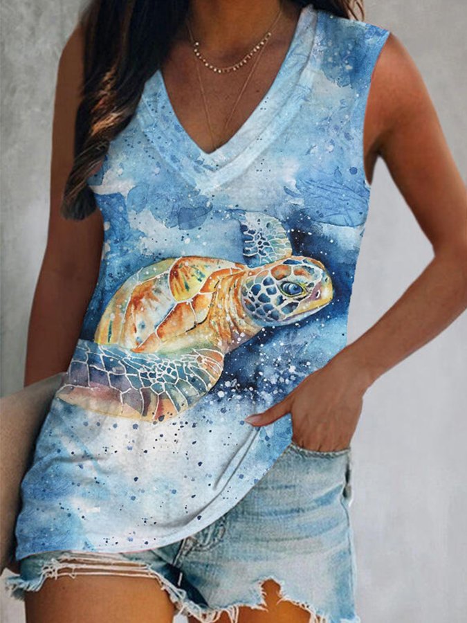 Turtle Print Vest