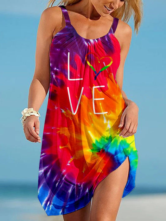 Colorful Print Dress