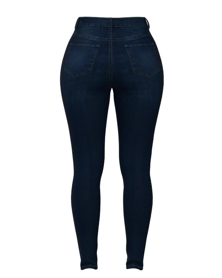 Elastic High Waist Jeans