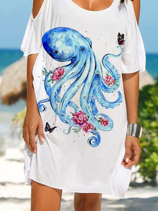 Octopus Print Dress