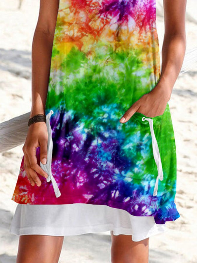 Tie-Dye Pocket Beach Dress