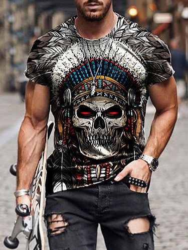 Men's Western Print T-Shirt