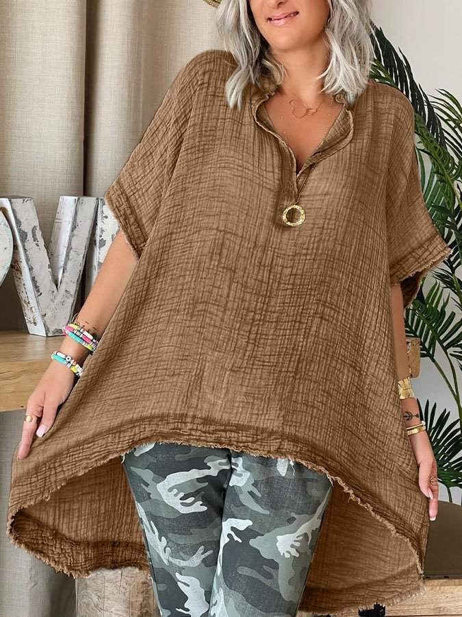 Solid Color Casual Loose T-Shirt