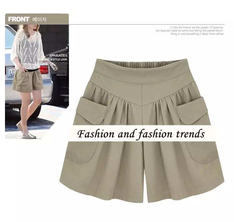 Hot SaleWomen Beach Casual Hot Shorts with Elastic Waistband