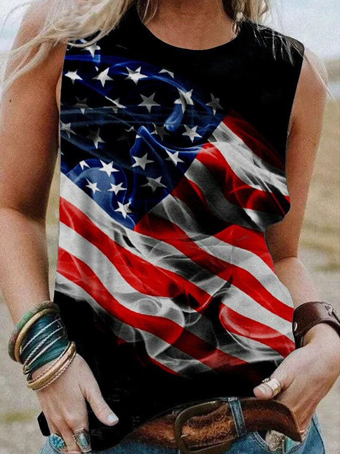 Vintage Star Print Vest