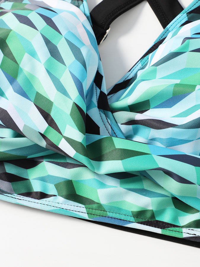Geometric Print Bikini Set