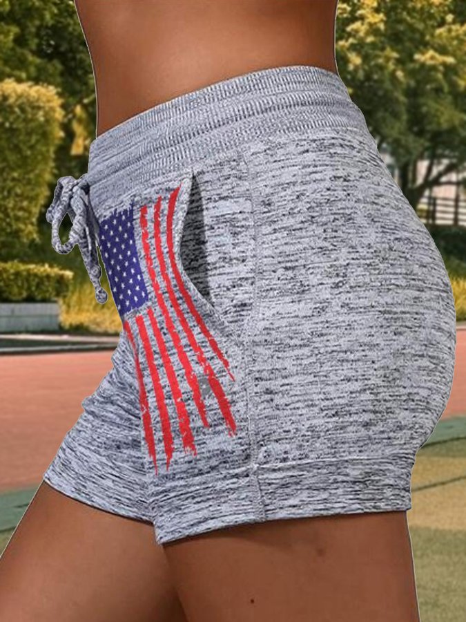 Women's Casual Flag Printed Sweatpants