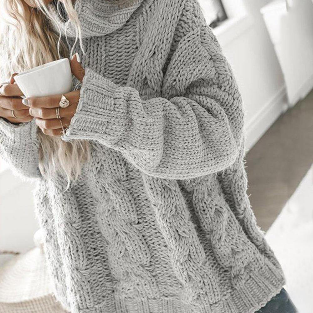Aspen Cable Knit Oversized High-Neck Sweater