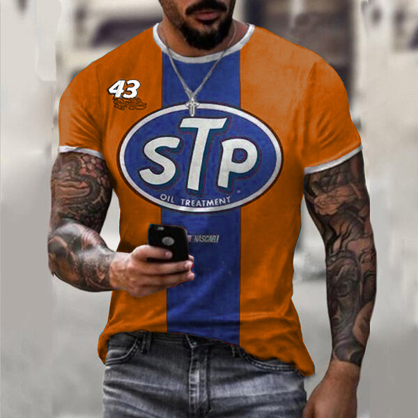New Vintage Motor Oil Motorcycles Short Sleeve Tops T-shirts