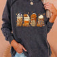 Women&#039;s Halloween Pumpkin Print Sweatshirt