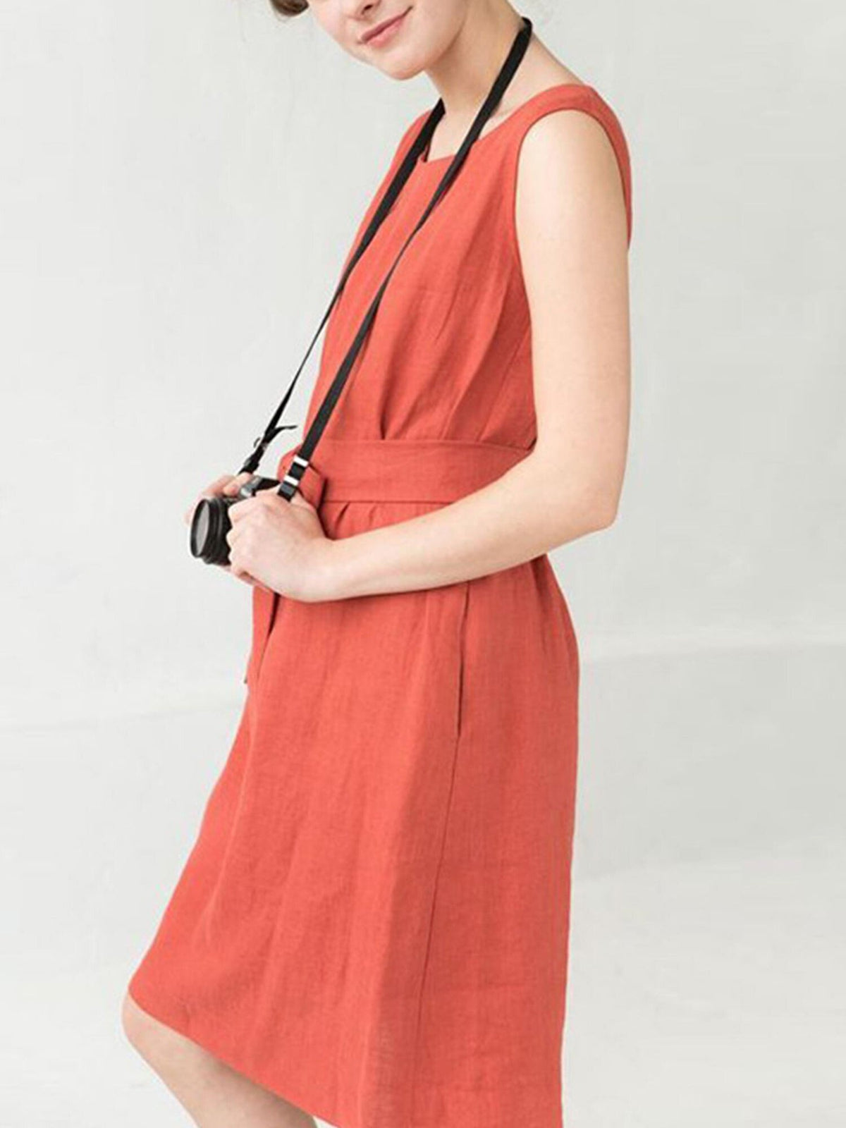 Women's Loose Casual Cotton Linen Dress