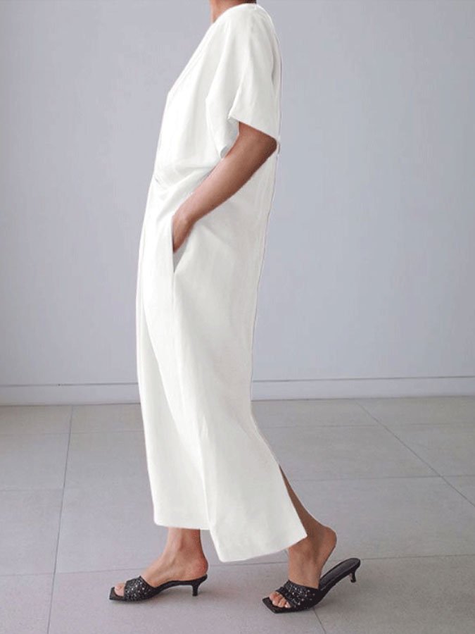 Casual Solid Color Dress