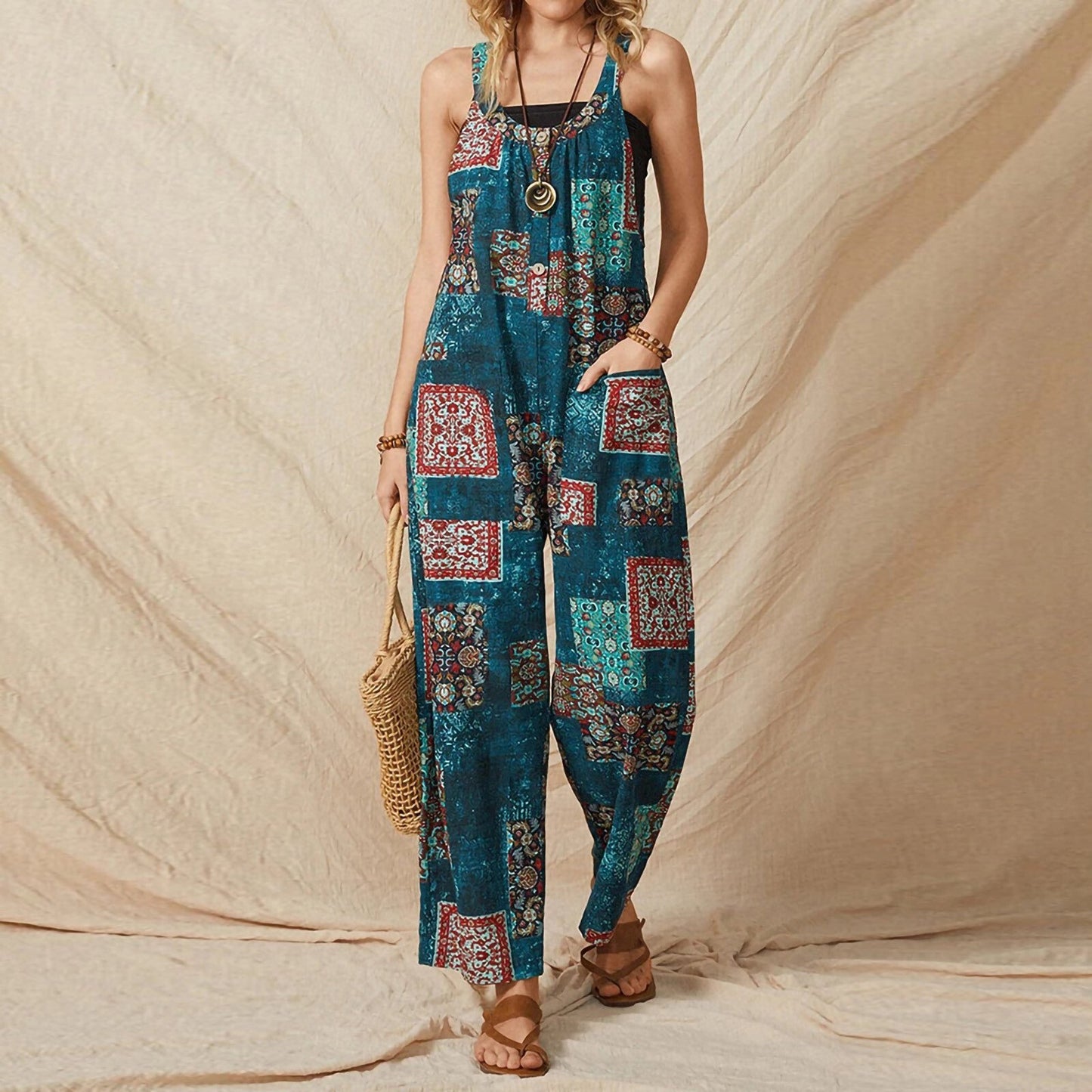 Vintage Leisure print jumpsuit