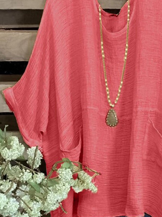 Solid Color Casual Loose T-Shirt