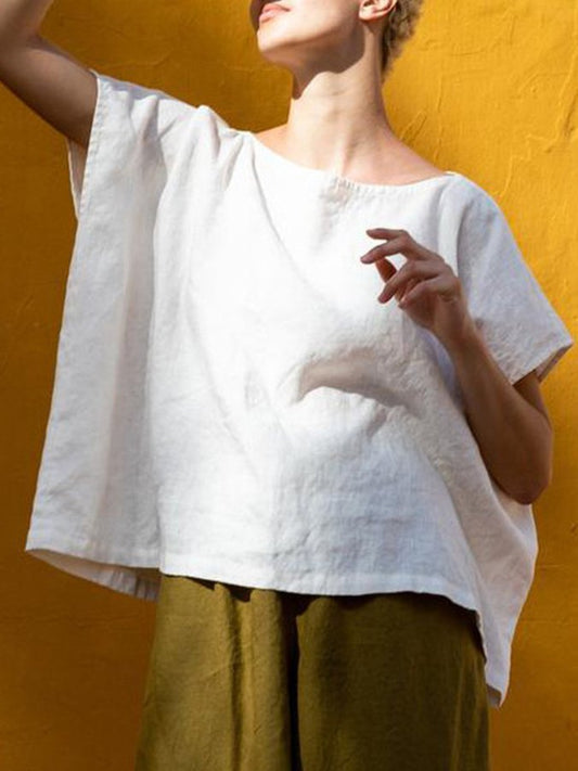 Ladies Cotton Linen Casual Fashion Shirt