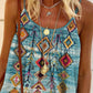 Western Ethnic Geometric Print Vest