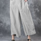 Women's Cotton Linen Casual Ninth Pants