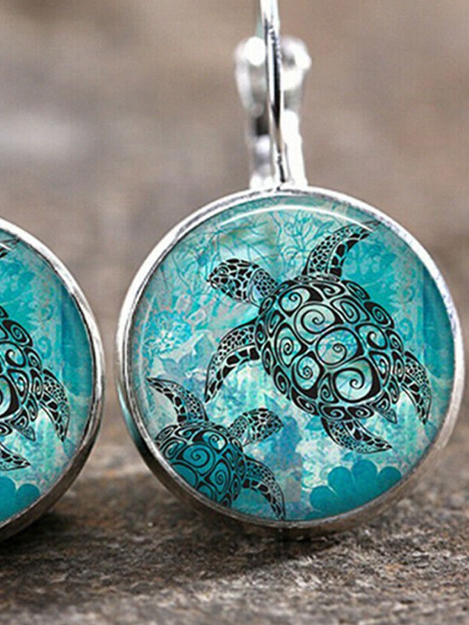 Turtle Pattern Creative Earrings