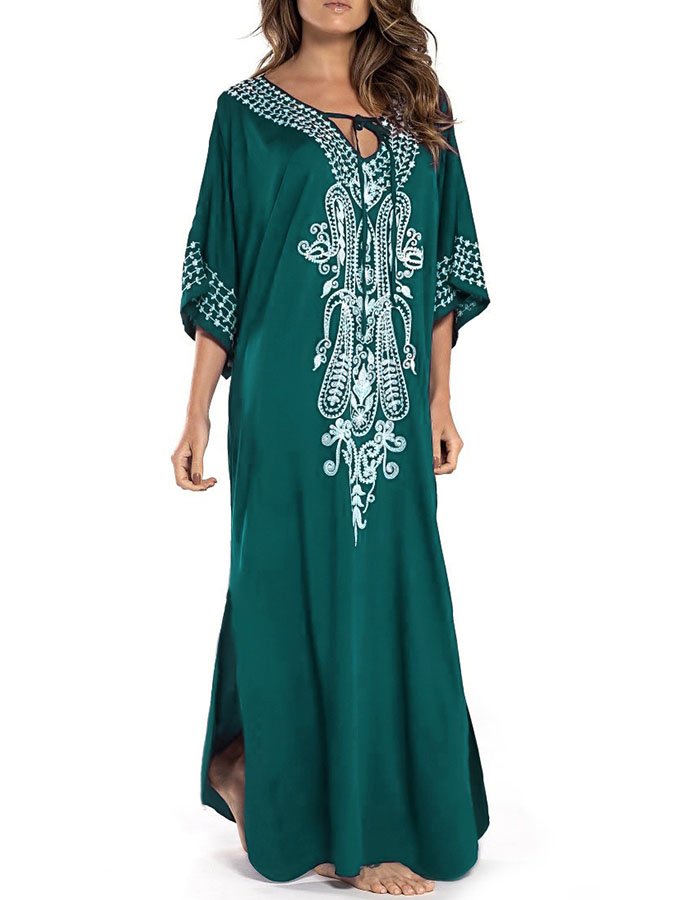 Vintage Lace-Up Resort Dress