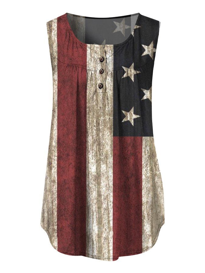 Women's Independence Day Printed Vest