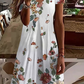 Casual Floral Loosen Short Sleeve Knit Dress