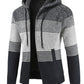 Contrast Color Hooded Trendy Zip Cardigans