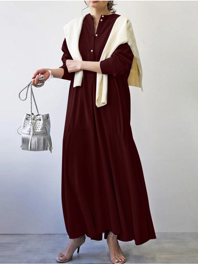 Loose Irregular Ruffle Dress