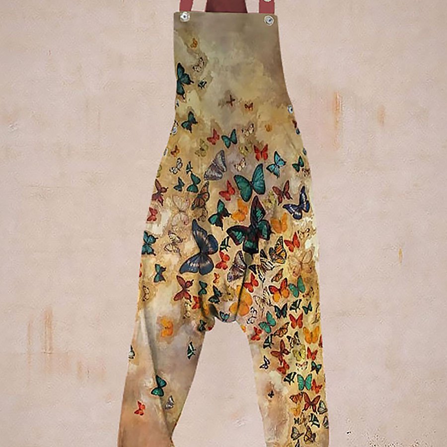 Ladies Casual Printed Harem Jumpsuit