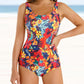 Women's Floral Print One Piece Swimsuit