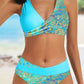 Printed Sexy Lace-Up Bikini Set