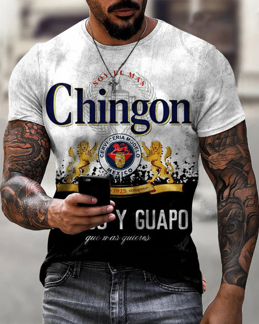 Men's Vintage Casual Printed Short Sleeve T-Shirt