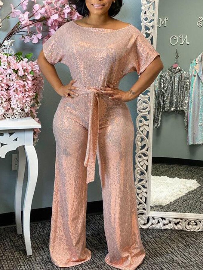 Symphony Laser Sequin Jumpsuit