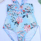 Ladies Striped One Piece Swimsuit