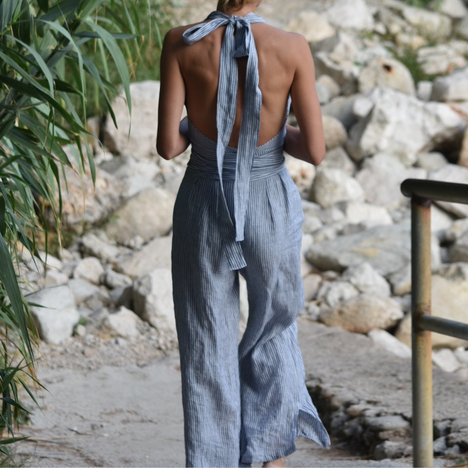 Elegant gingham jumpsuit