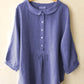 Women Cotton Linen Seven Sleeve Shirt