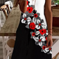 Floral Casual Spaghetti Knit Dress